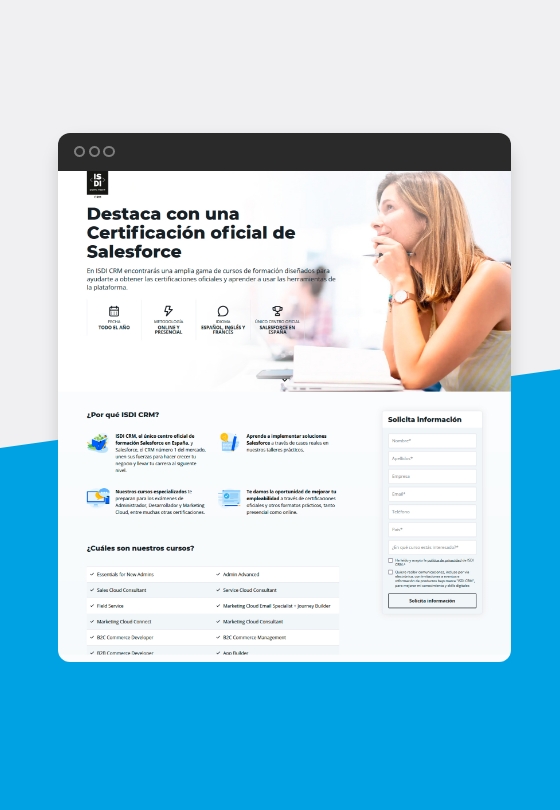 Diseñamos landing pages a medida y optimizadas para lograr más conversiones