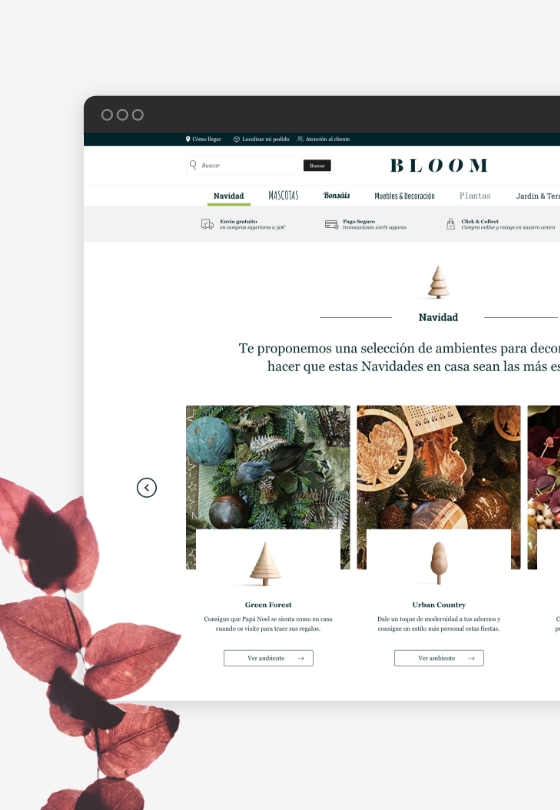 Realizamos un trabajo full-stack, desde el diseño de la interfaz de usuario de la tienda hasta su implementación final