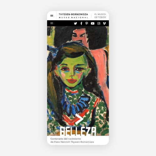 El Museo Nacional Thyssen-Bornemisza publicó en 2020 un microsite para promocionar una exposición sobre el expresionismo alemán
