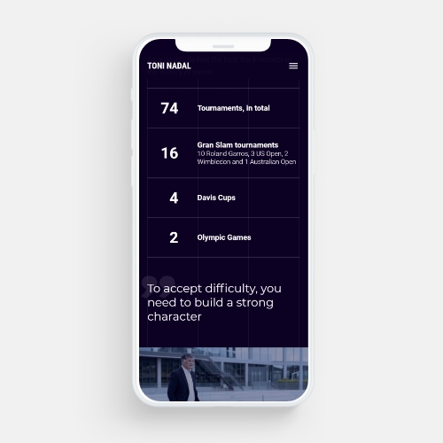 Diseño e implementación de un site bilingüe y responsive para promocionar la figura de Toni Nadal en su faceta de conferenciante